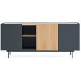 Teulat Antracitno siva/u prirodnoj boji niska komoda u dekoru hrasta 180x78 cm Otto – Cijene