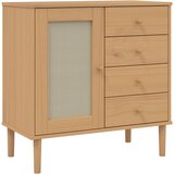  The Living Store Komoda SENJA videz ratana rjava 80x40x80 cm trdna borovina - Komoda, (21454712) | Shoptok.si