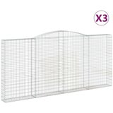  Lučne gabionske košare 3 kom 400x30x180/200cm pocinčano željezo | shoptok.hr