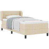 vidaXL Box Spring Postelja z Blazino Krem 90x200 cm Tkanina Cene