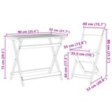 vidaXL 5-delni zložljiv bistro set z blazinami iz trdnega akacijevega lesa | Shoptok.si