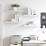  Polica na zidu Zidne 4 pcs Bijeli mramor 60 x 23 x 4 cm | Eponuda.com