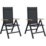  Ležeči vrtni stoli 2 pcs Črna 58 x 73 x 111,5 cm Tekstil, (5000285729) | Shoptok.si