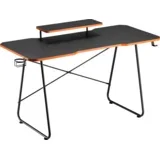 Gaming desk with shelf for NanoRS monitor, 50kg max, height 850mm, black, RS170