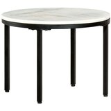 vidaXL stolić za kavu bijelo-crni Ø 50 cm od pravog punog mramora | shoptok.hr