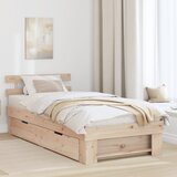 vidaXL Krevetna konstrukcija s ladicama Smeđa 90 x 190 cm Borova drva | shoptok.hr