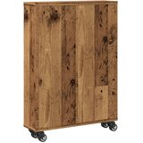  Uska kolica za pohranu boja drva 48x13x68 cm konstruirano drvo | shoptok.hr