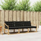  Set vanjskih sofa s jastukom 3 pcs Bijela i crna | Eponuda.ba