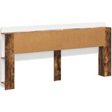  Glava kreveta s ormarićem Dimljeni Hrast 215 x 18,5 x 100 cm | shoptok.hr