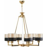 Opviq napoli 6 Lı gold siyah Camlı avize goldblack chandelier cene
