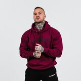 GymBeam duks PRO Hoodie Burgundy
