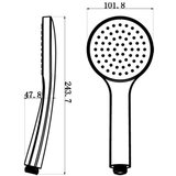 Sapho Plastična tuš ročka v sijajno srebrni barvi ø 10 cm – | Shoptok.si