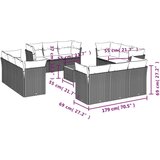  13-dijelni set vrtnih sofa s jastucima poliratan crni | shoptok.hr