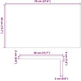  Prozorske klupice 2 kom svijetlosmeđe 70x40x2 cm masivne hrast | shoptok.hr