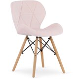 Brandless Žametni stol LAGO - roza x 3, (22030531) | Shoptok.si