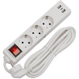  Produžni kabl sa prekidačem 3xutičnica+2xUSB-A+1xUSB-C 3m SCHUKO bela Cene