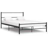 Maison Chic Posteljni okvir - Dvoposteljna postelja - Zakonska postelja z vzglavjem brez vzmetnice črn 140x200cm kovina, (21694261) | Shoptok.si