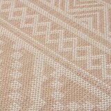  Vanjski tepih ravnog tkanja 80 x 150 cm smeđe pruge | Eponuda.ba