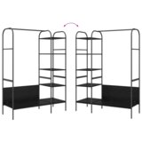 vidaXL Stalak za odjeću s policama Crni hrast 120x44x160 cm Inženjersko drvo | shoptok.hr