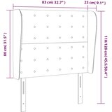  Uzglavlje s ušima tamnoplavo 83 x 23 x 118/128 cm baršunasto | shoptok.hr