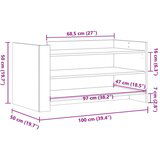vidaXL Klubska mizica sonoma hrast 100x50x50 inženirski les | Shoptok.si