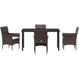 vidaXL set od 5 vrtnih stolica za objedovanje smeđi poli rattan | shoptok.hr