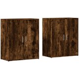  Komoda 2 kom dimljeni hrast 60x31x70 cm od konstruiranog drva | shoptok.hr