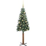 vidaXL Mršavo božićno drvce s 150 LED svjetlima Zelena i bijela 150 cm | shoptok.hr