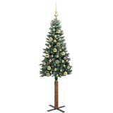 vidaXL Ožja jelka med 150 LED Zelena in Bela 150 cm PVC in trden bor | Shoptok.si