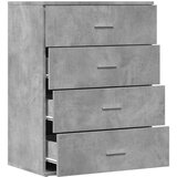  Komoda siva boja betona 60x39x80 cm od konstruiranog drva | shoptok.hr
