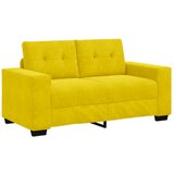  Žuti baršun Baršun 120 cm širine Sjedi 2 Suvremeni kauč | shoptok.hr