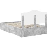  Okvir za krevet s uzglavljem Betonski sivi 120 x 190 cm | shoptok.hr