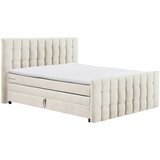 MID.YOU POSTELJA BOXSPRING 180 cm x 200 cm , tekstil, leseni material krem barve | Shoptok.si