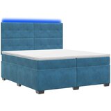  Boxspring krevet s madracem Plava 200 x 200 cm Baršun | shoptok.hr