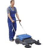eurokraft basic Stroj za pometanje, z 2 stranskima metlama, ročna izvedba, prostornina posode 40 l | Shoptok.si