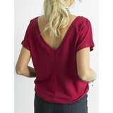 BASIC Feel Good T-shirt-RV-TS-4662.86-burgundy | shoptok.hr