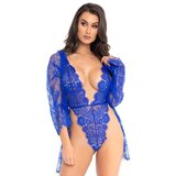 Leg Avenue set donjeg rublja, bodi i ogrtač, plavi, S Cijene