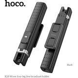 hoco. Selfie Stick Wave (K18) s bežičnim Bluetooth daljinskim upravljačem i 4 noge- 97 cm - crni | shoptok.hr