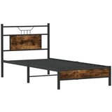  Okvir kreveta bez madraca dimljena boja hrasta 90x200 cm drveni | shoptok.hr