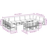 vidaXL Sjedeća garnitura za vrt 12 pcs Crna 423 x 211.5 x 71 cm | shoptok.hr