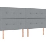 vidaXL LED vzglavnik Svetlo siva 100 cm Tkanina | Shoptok.si