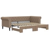  Dnevni krevet na razvlačenje cappuccino 90x200 cm umjetna koža | shoptok.hr