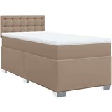  Krevet s oprugama i madrac cappuccino 90x200 cm od umjetne kože | shoptok.hr