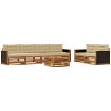 vidaXL Zunanja garnitura za sedenje 7 pcs Naravna in bež Poliester, (5000281791) | Shoptok.si