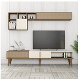Hanah home Milan TV - Walnut, Cream TV omarica, (20865056) Cene