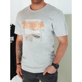 DStreet Grey men's T-shirt with print cene