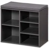 KSP15913 mini cipelarnik sivi sa jastukom za sedenje 51.5 x 48 x 29,5 cm