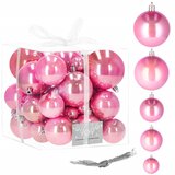  Set Božićnih kuglica u nijansama ružičaste boje - 37 komada | shoptok.hr