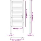  Vrtna vrata s mogućnošću zaključavanja crna 100x200 cm aluminijska | shoptok.hr