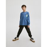 Reserved - Predimenzionirana majica dugih rukava s printom - steel blue Cijene